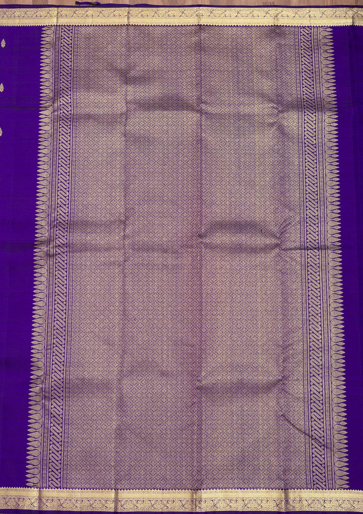 Royal Blue Zariwork Kanjivaram Pure Silk Saree