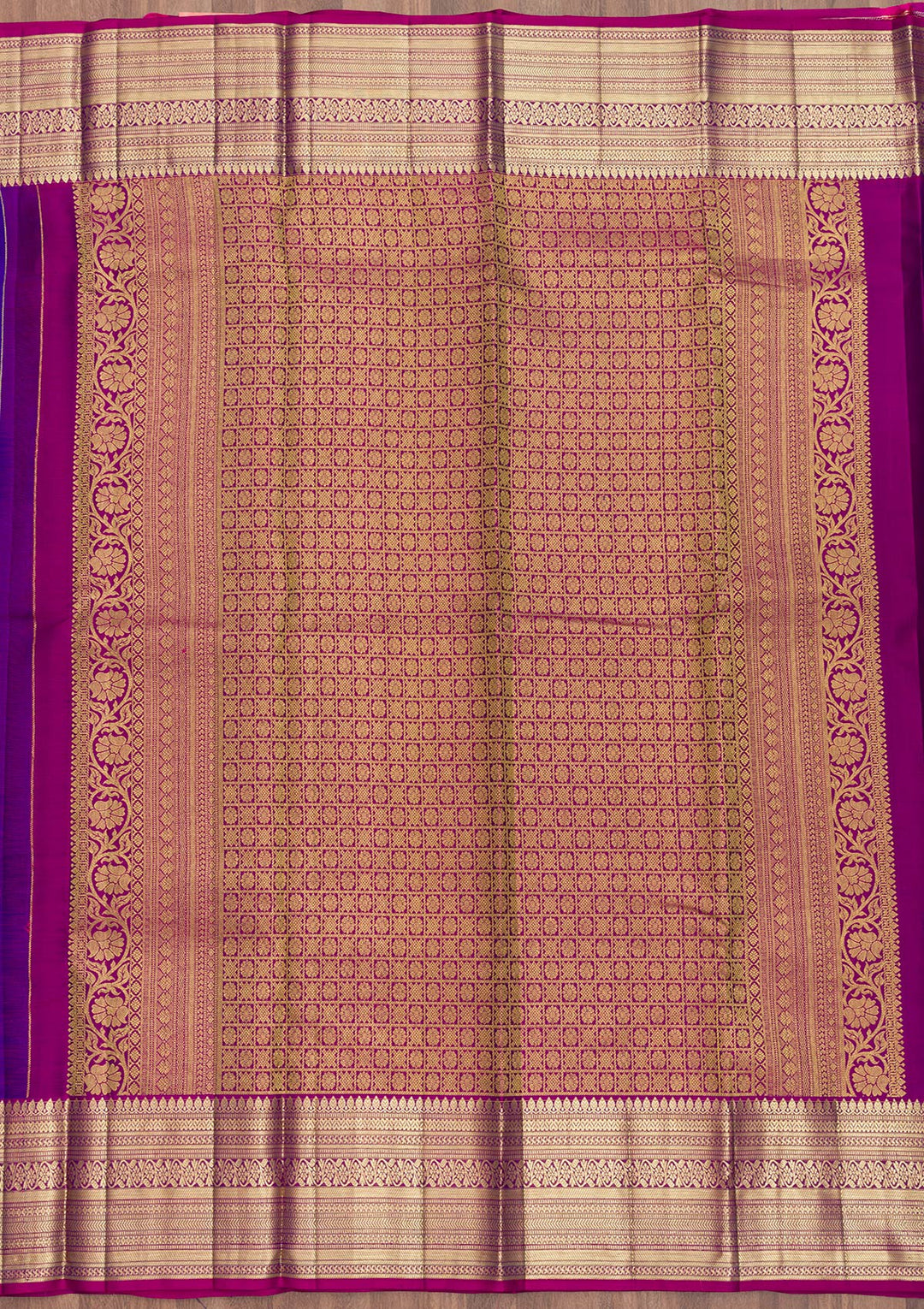 Royal Blue Zariwork Pure Silk Saree