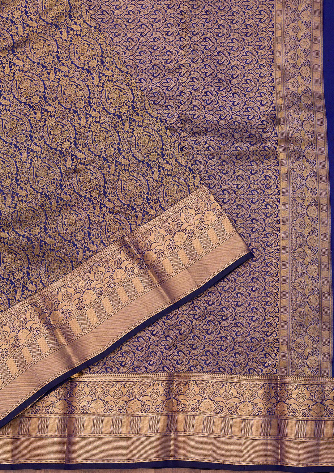 Royal Blue Zariwork Pure Silk Saree