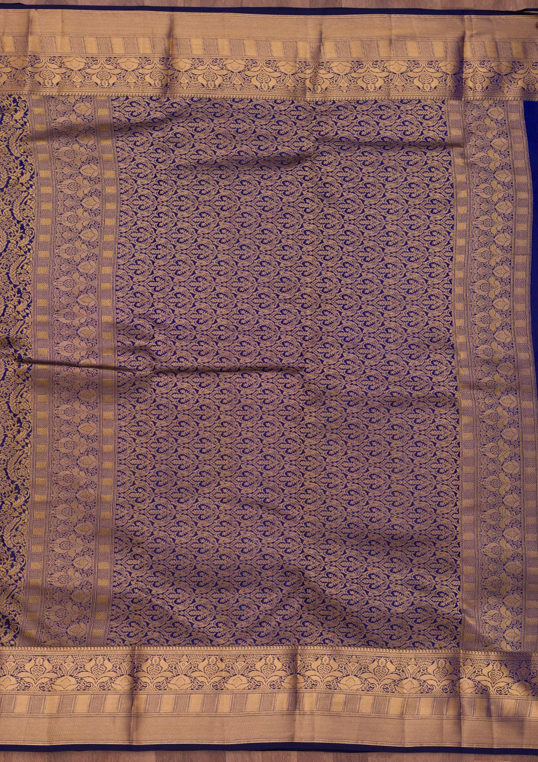 Royal Blue Zariwork Pure Silk Saree