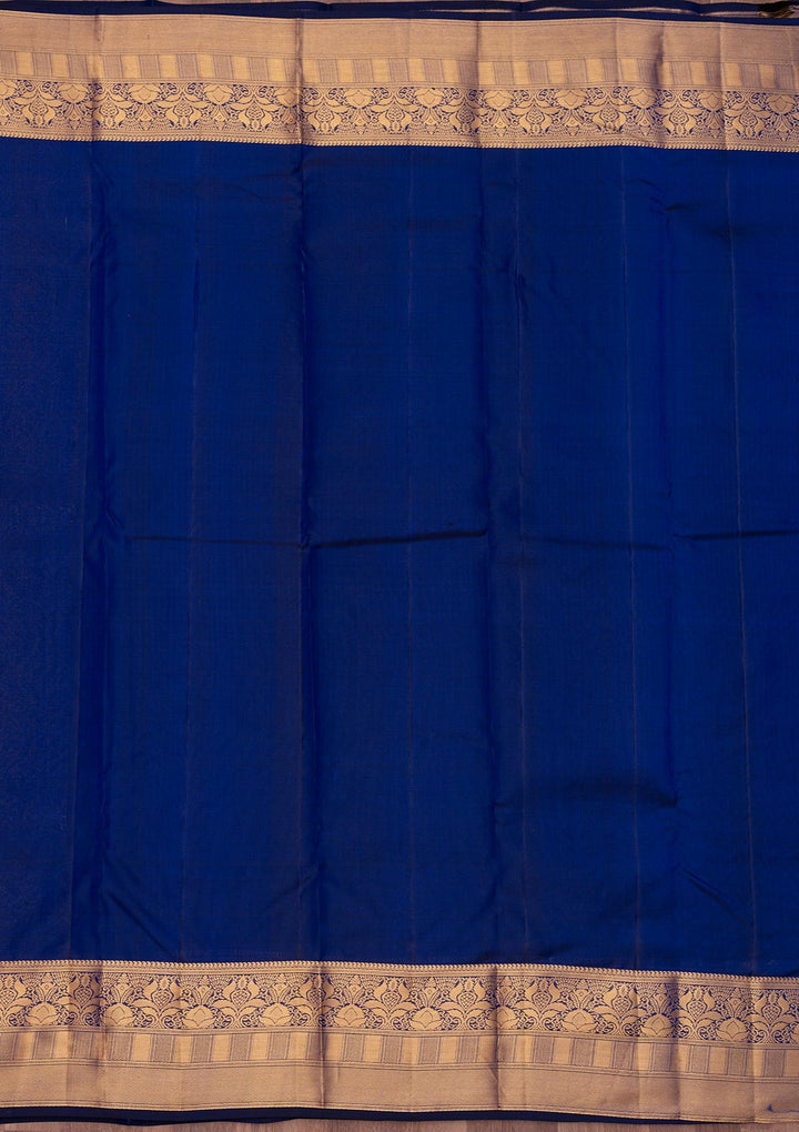 Royal Blue Zariwork Pure Silk Saree