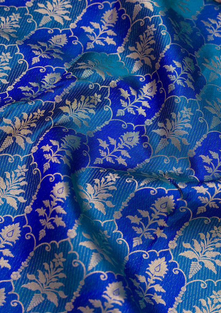Royal Blue Zariwork Pure Silk Saree