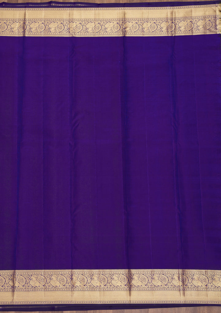 Royal Blue Zariwork Pure Silk Saree