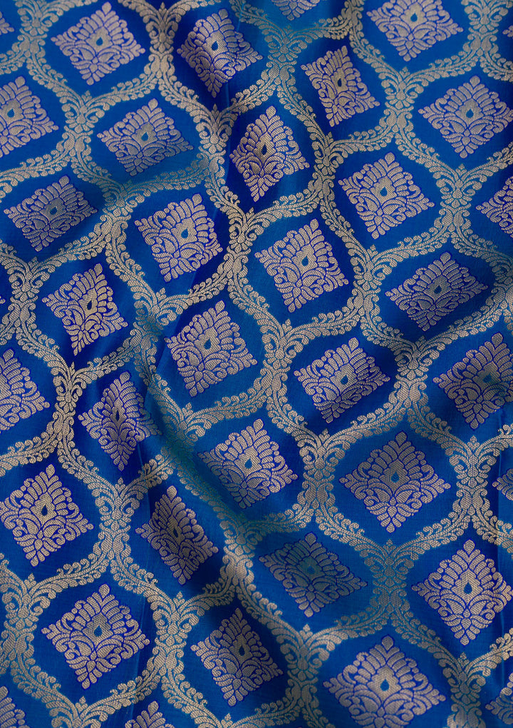 Royal Blue Zariwork Pure Silk Saree