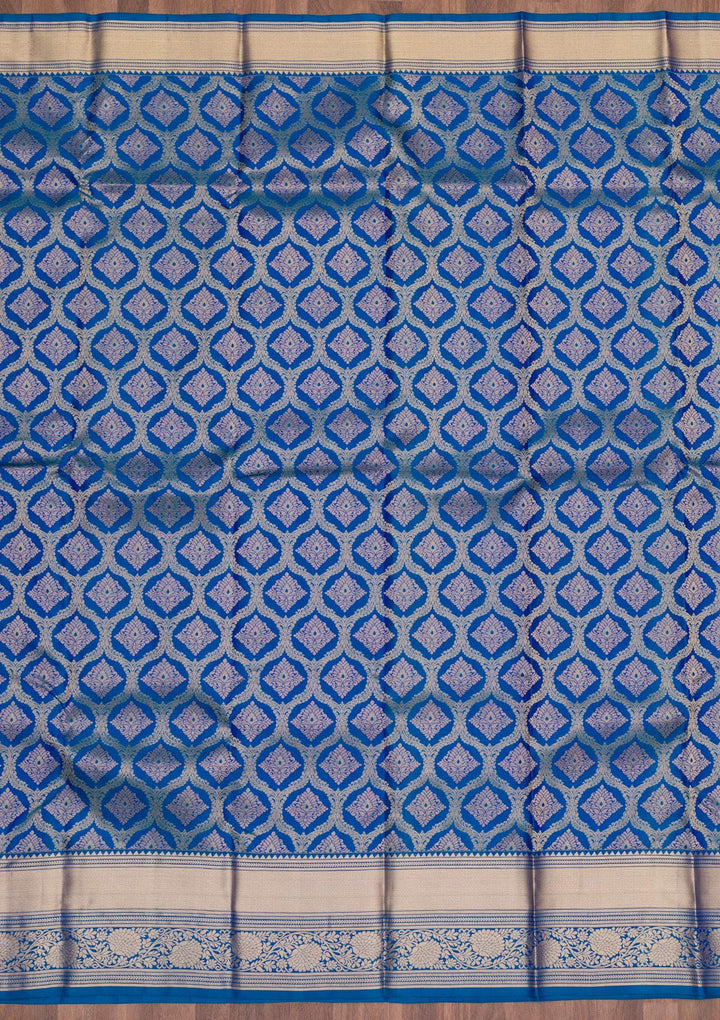 Royal Blue Zariwork Pure Silk Saree