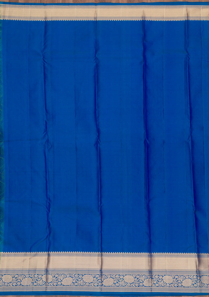 Royal Blue Zariwork Pure Silk Saree