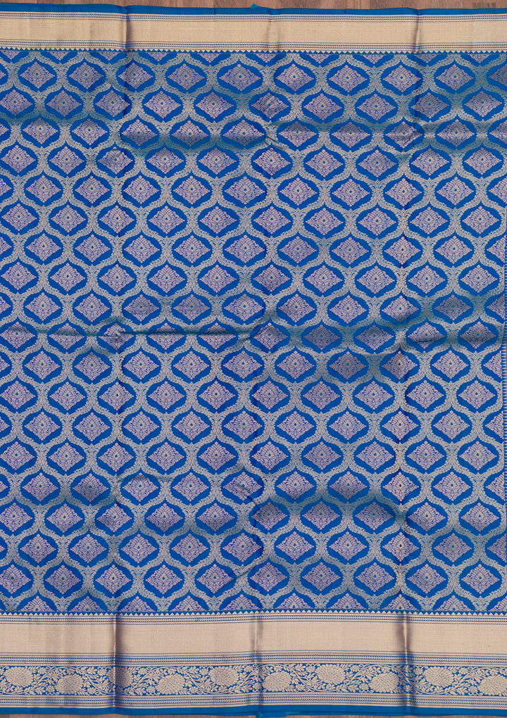 Royal Blue Zariwork Pure Silk Saree