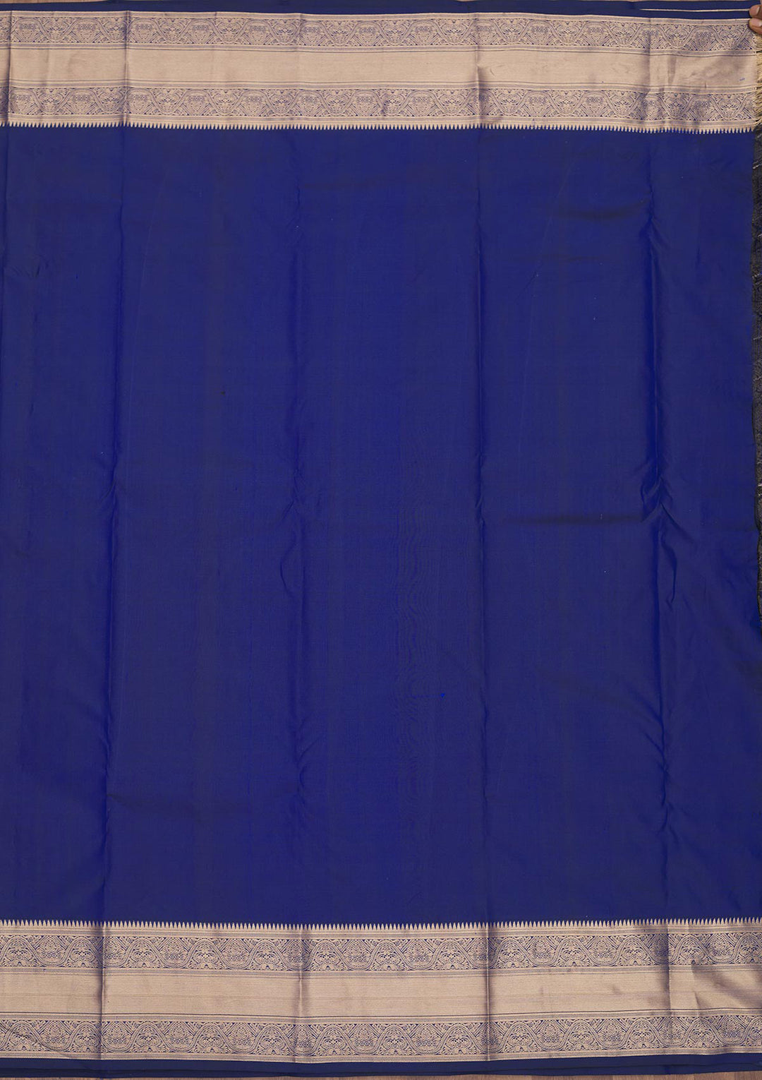Royal Blue Zariwork Pure Silk Saree