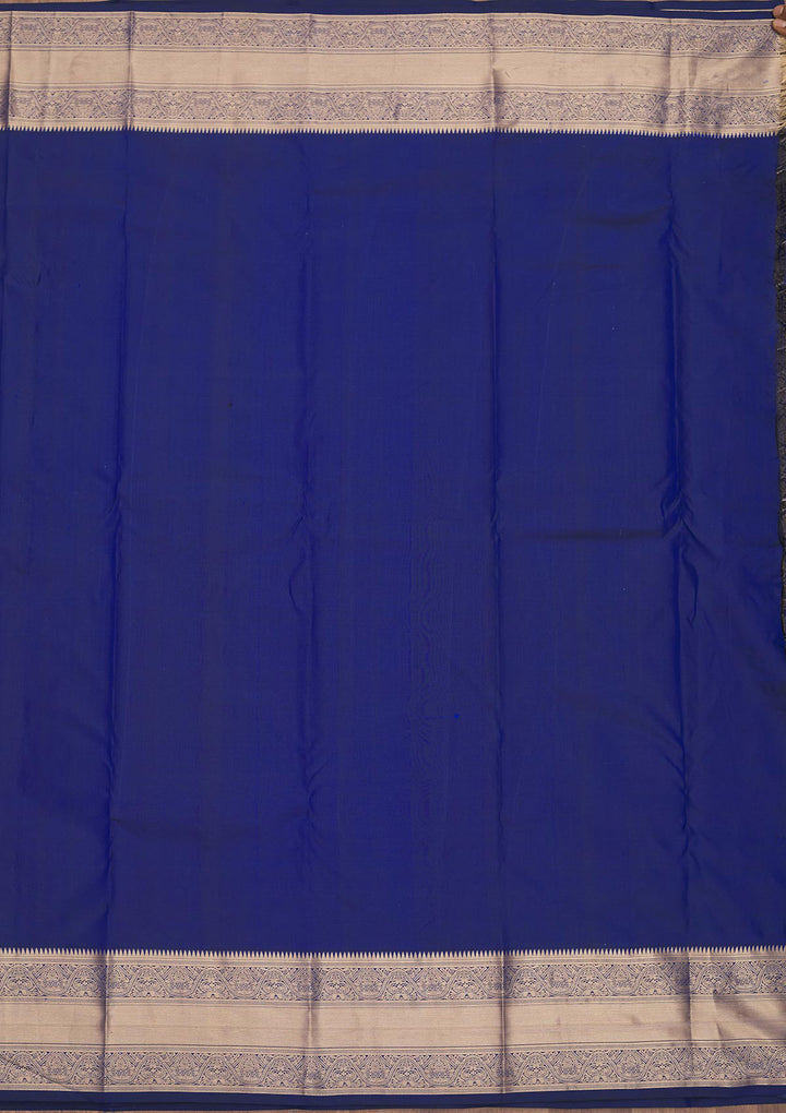 Royal Blue Zariwork Pure Silk Saree
