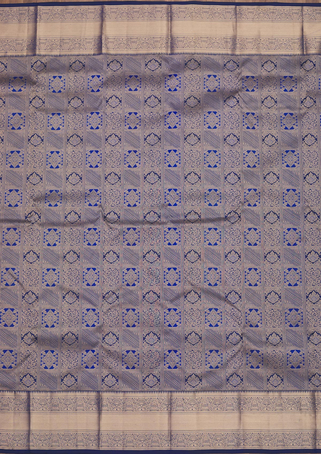 Royal Blue Zariwork Pure Silk Saree