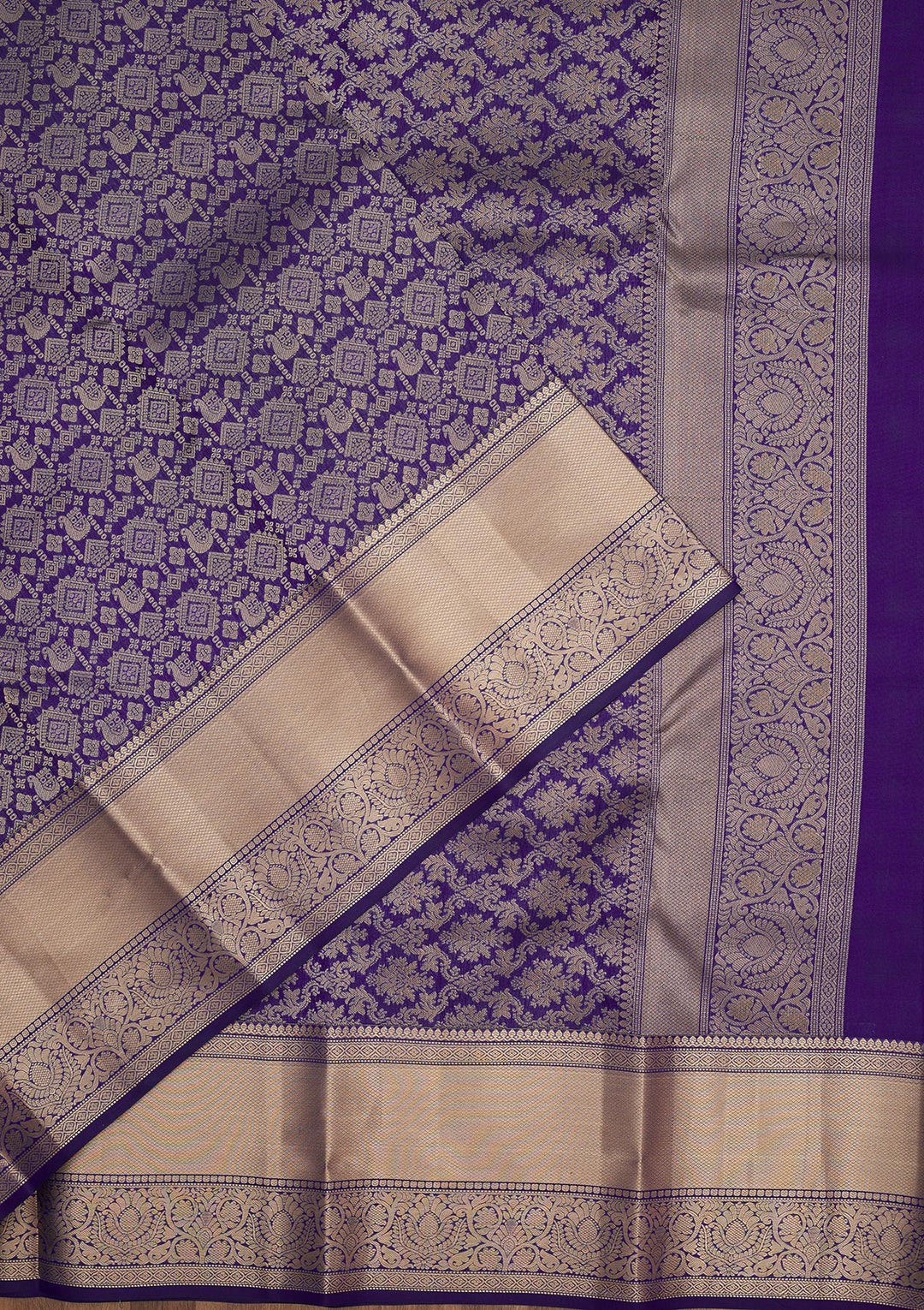 Royal Blue Zariwork Pure Silk Saree