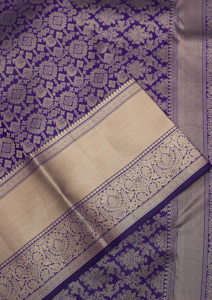 Royal Blue Zariwork Pure Silk Saree