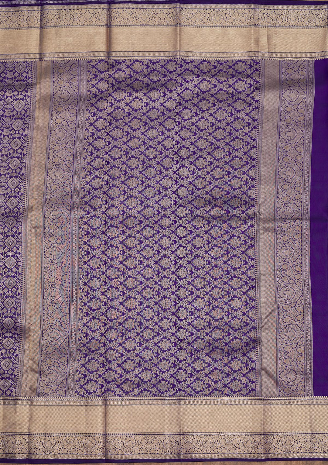 Royal Blue Zariwork Pure Silk Saree