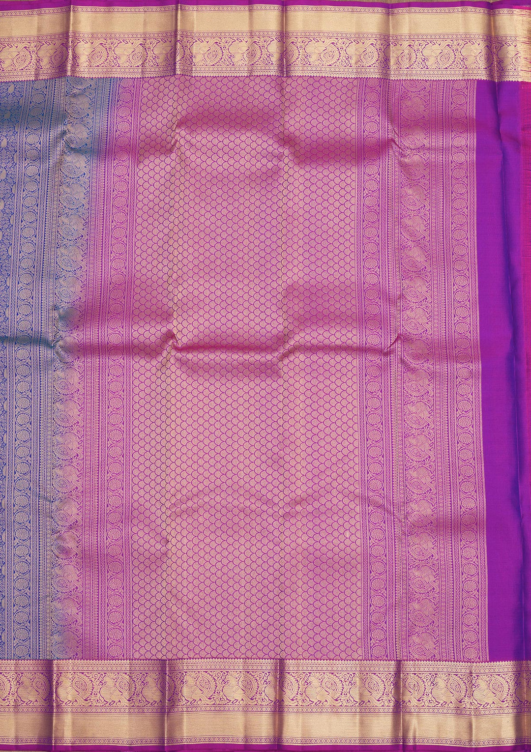 Royal Blue Zariwork Pure Silk Saree
