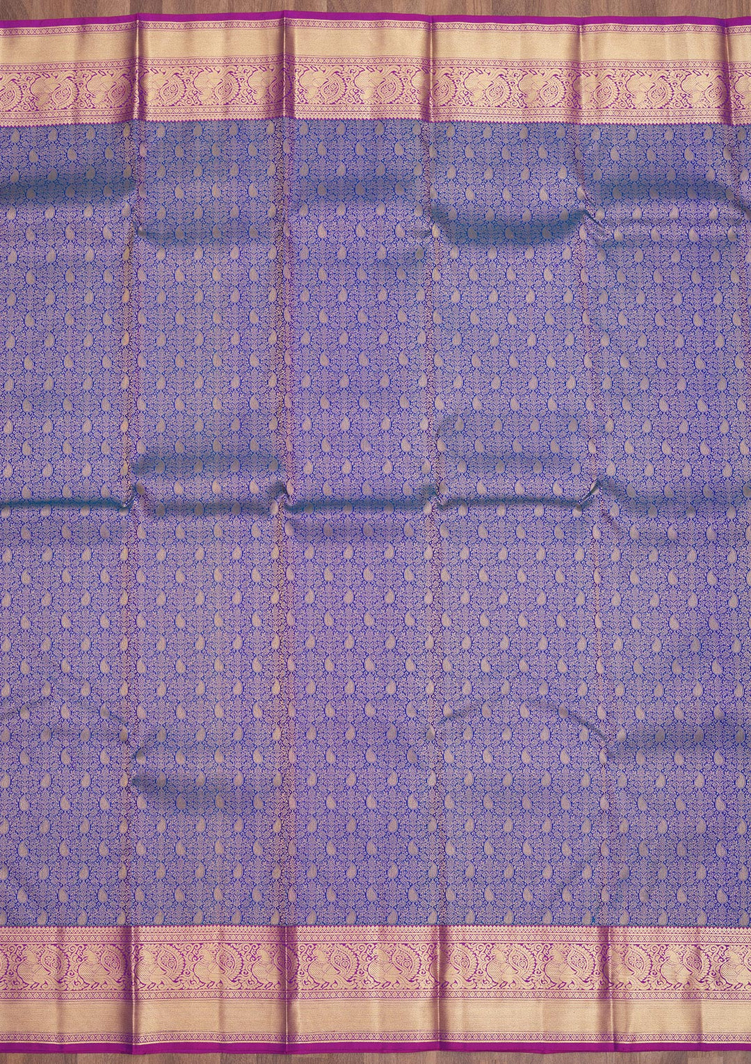 Royal Blue Zariwork Pure Silk Saree