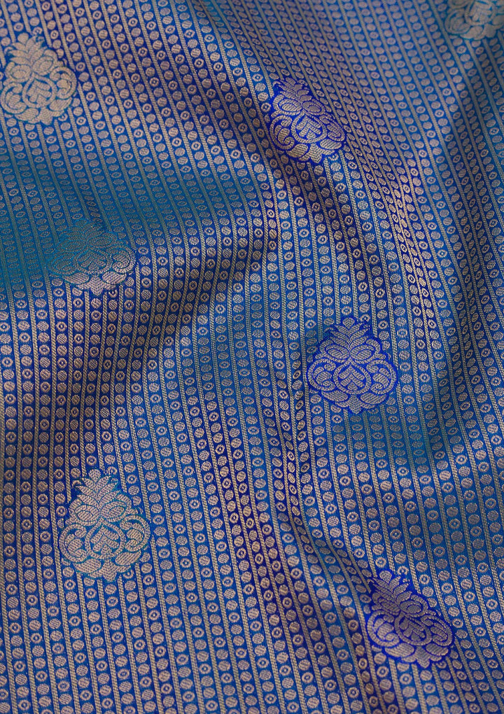 Royal Blue Zariwork Pure Silk Saree