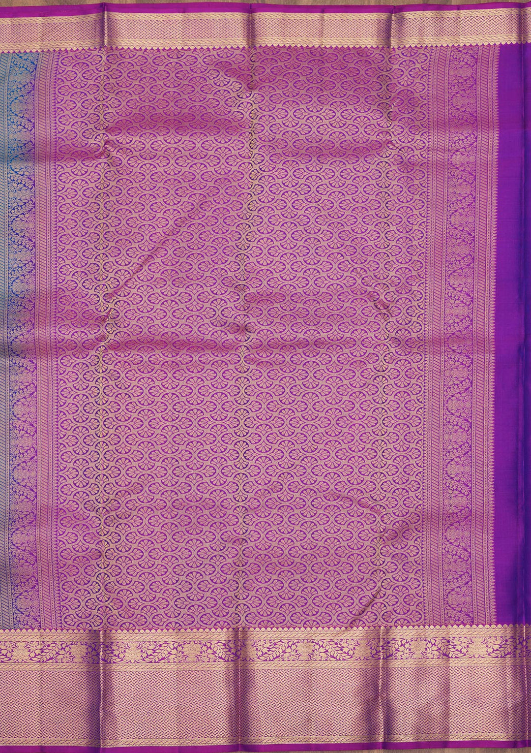 Royal Blue Zariwork Pure Silk Saree