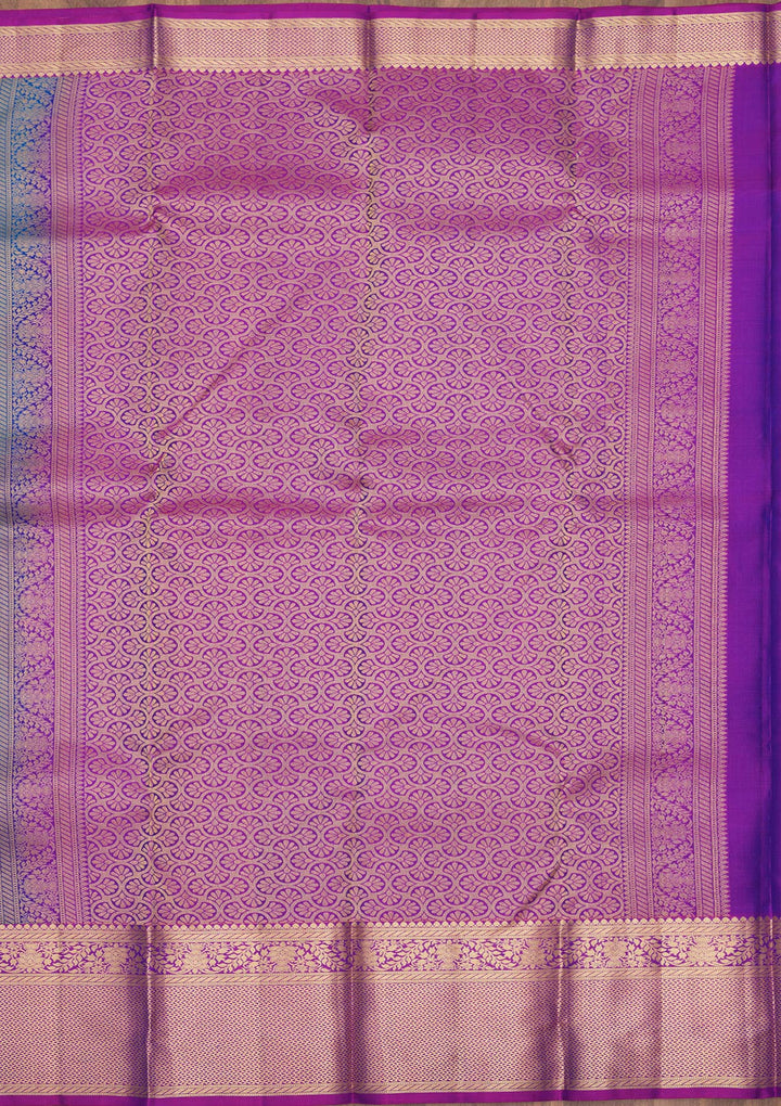 Royal Blue Zariwork Pure Silk Saree