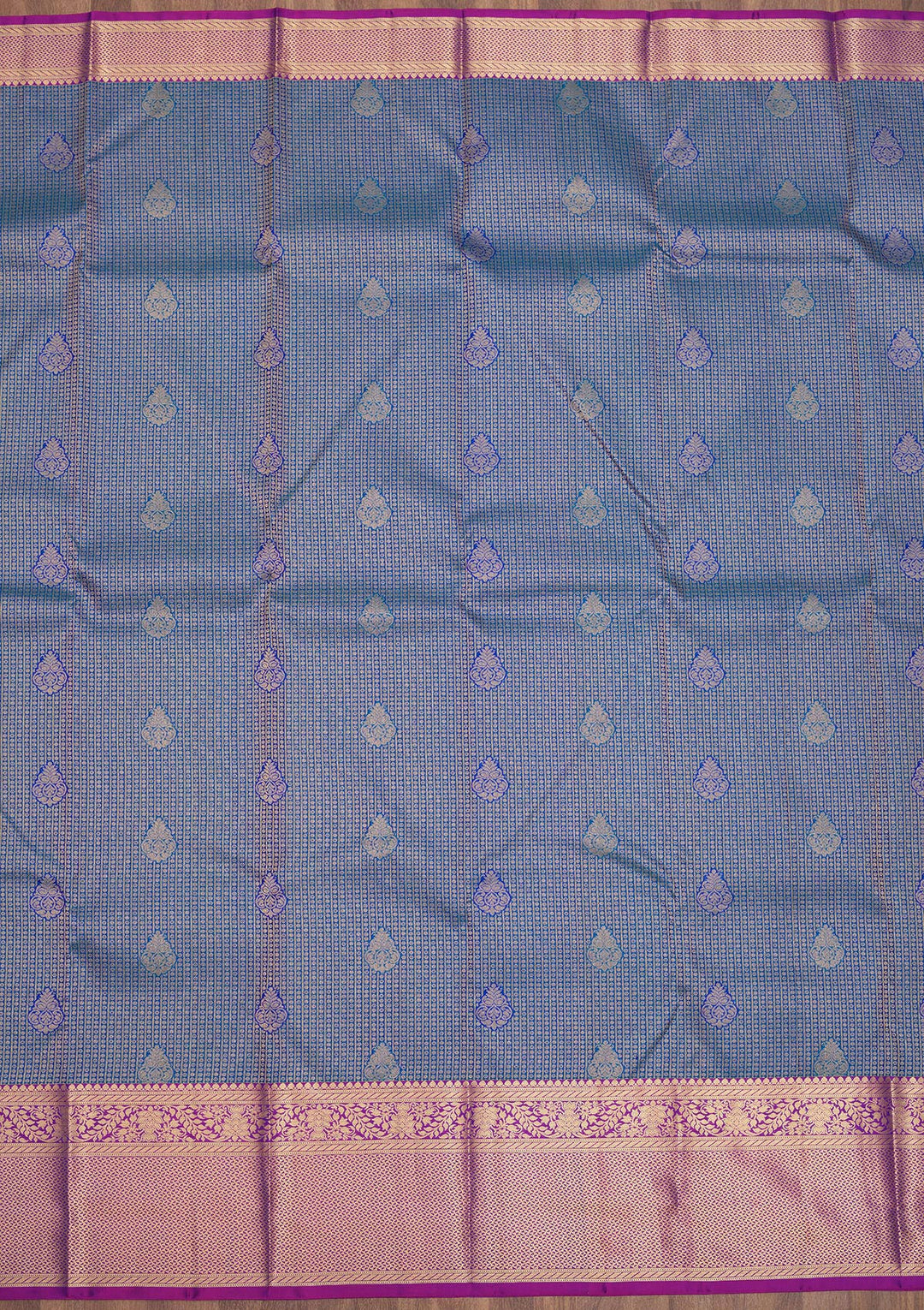 Royal Blue Zariwork Pure Silk Saree