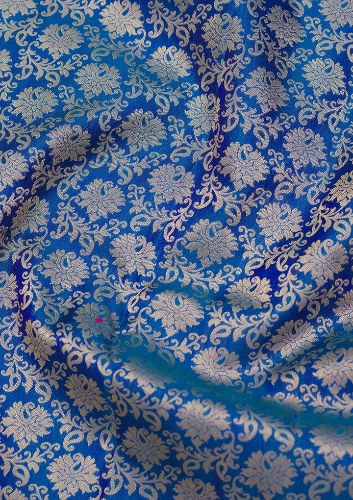 Royal Blue Zariwork Pure Silk Saree