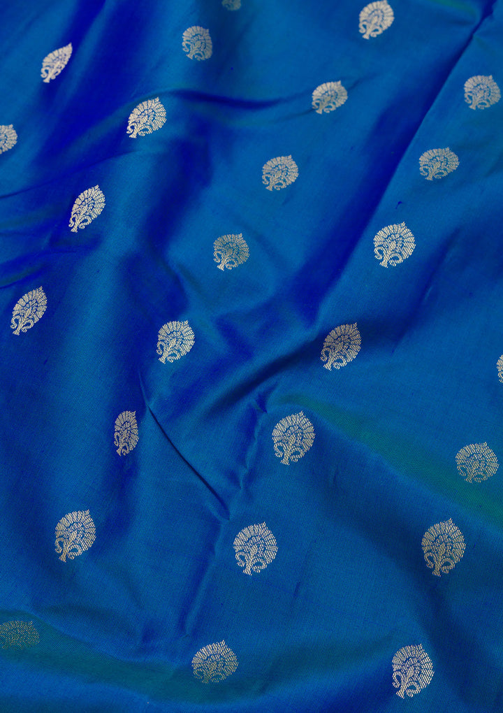 Royal Blue Zariwork Pure Silk Saree