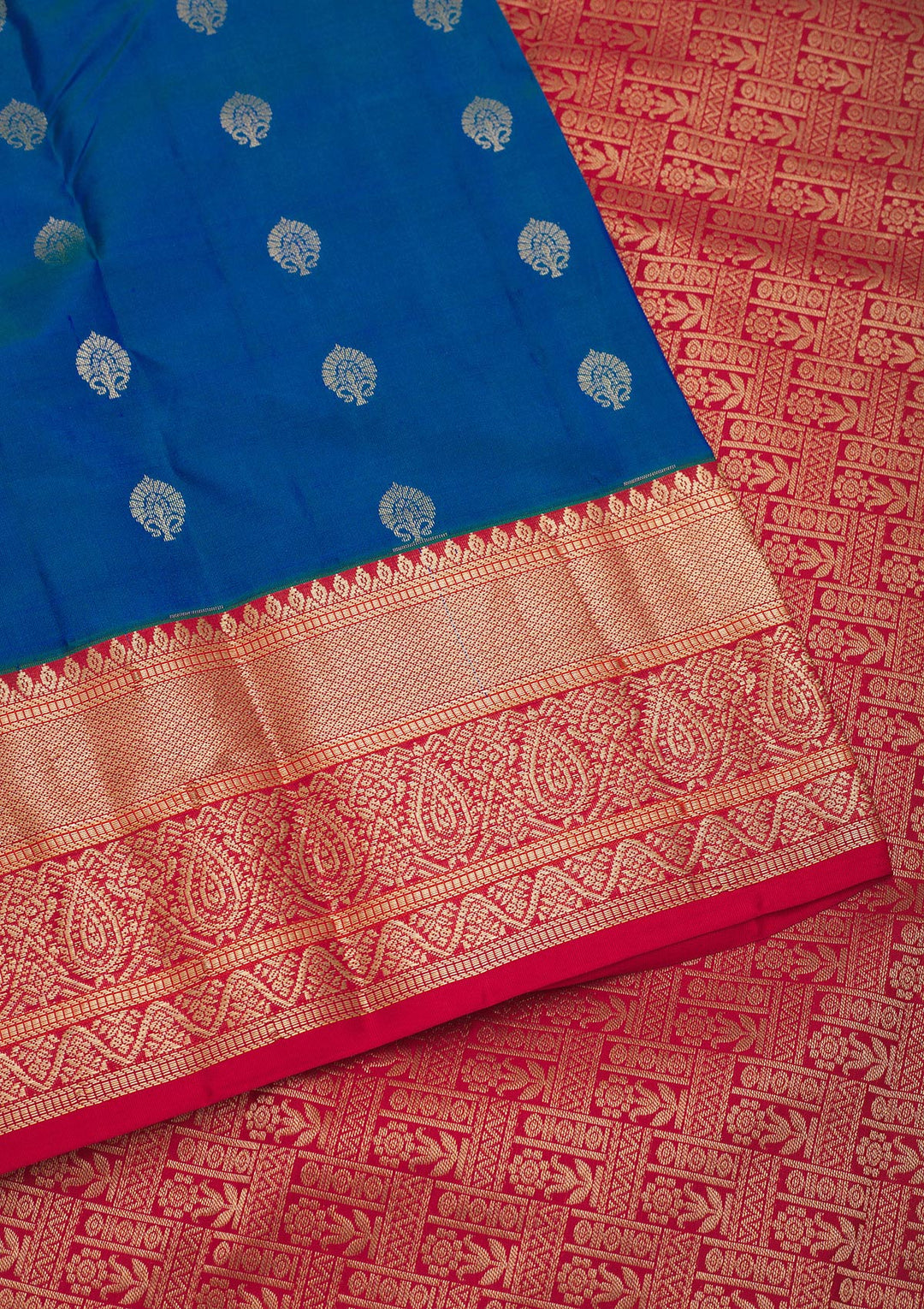Royal Blue Zariwork Pure Silk Saree