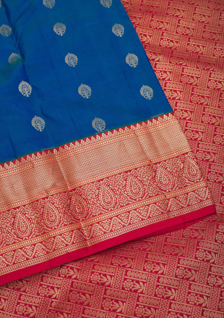Royal Blue Zariwork Pure Silk Saree