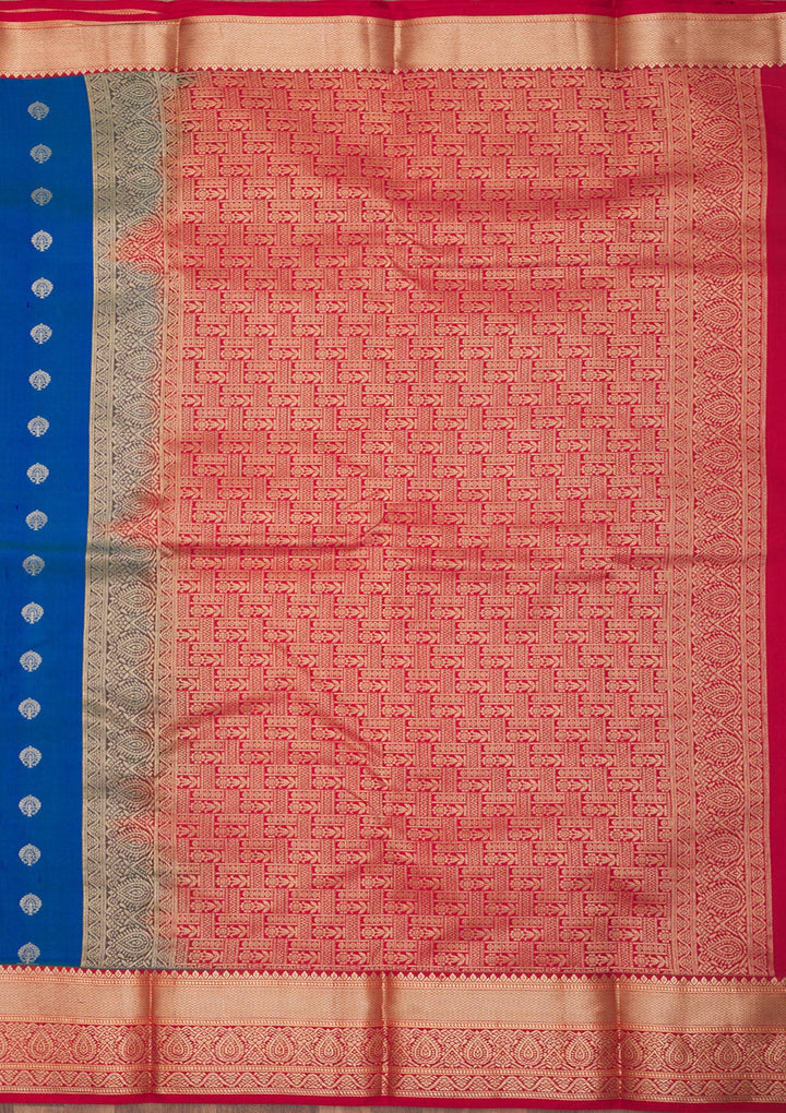 Royal Blue Zariwork Pure Silk Saree
