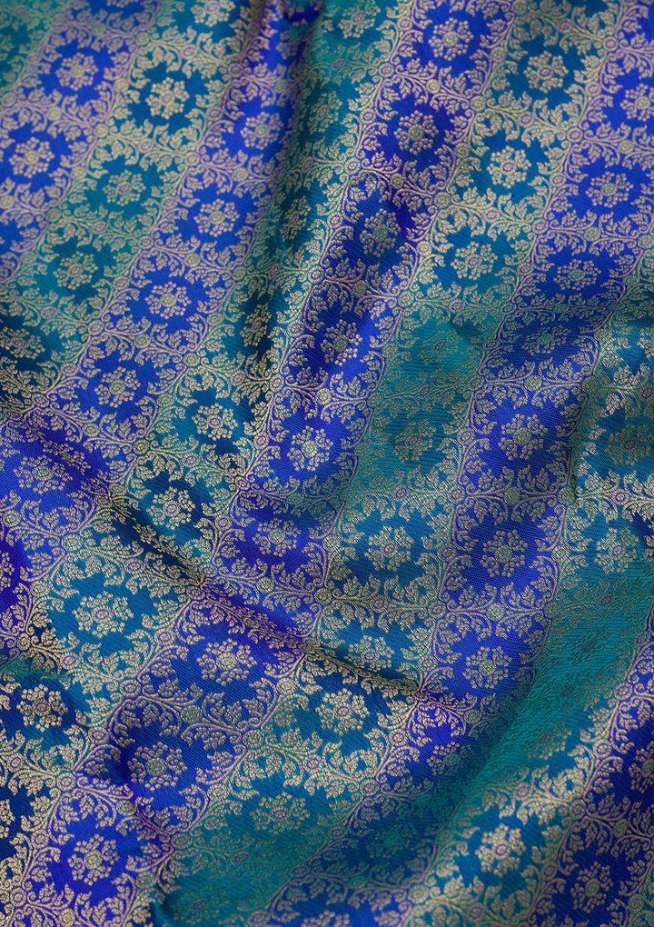 Royal Blue Zariwork Pure Silk Saree