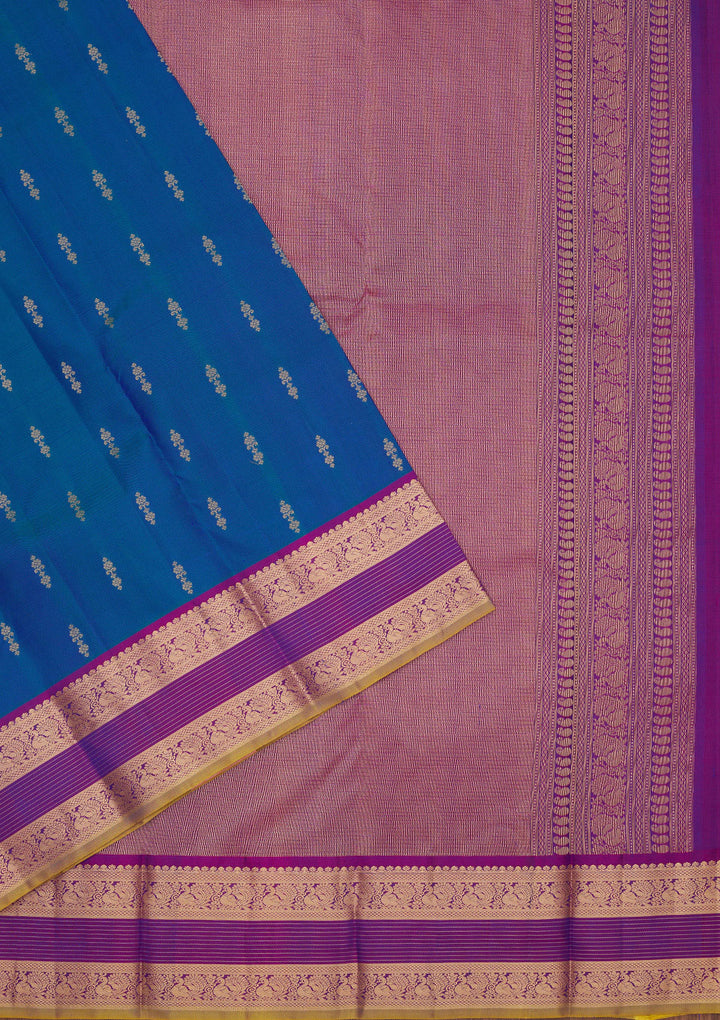 Royal Blue Zariwork Pure Silk Saree