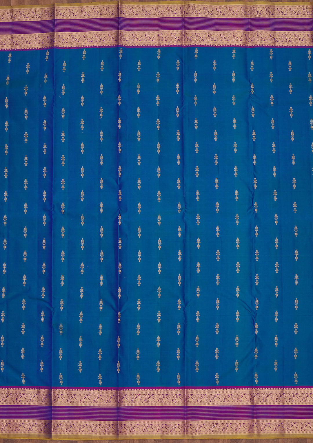 Royal Blue Zariwork Pure Silk Saree