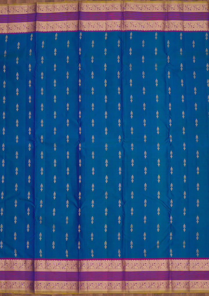 Royal Blue Zariwork Pure Silk Saree
