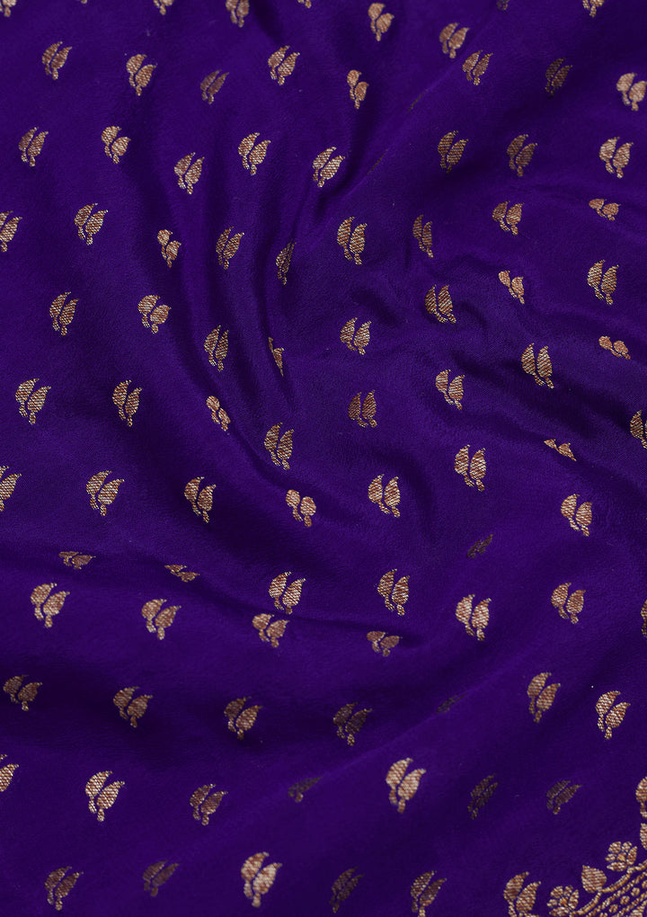 Royal Blue Zariwork Pure Silk Saree
