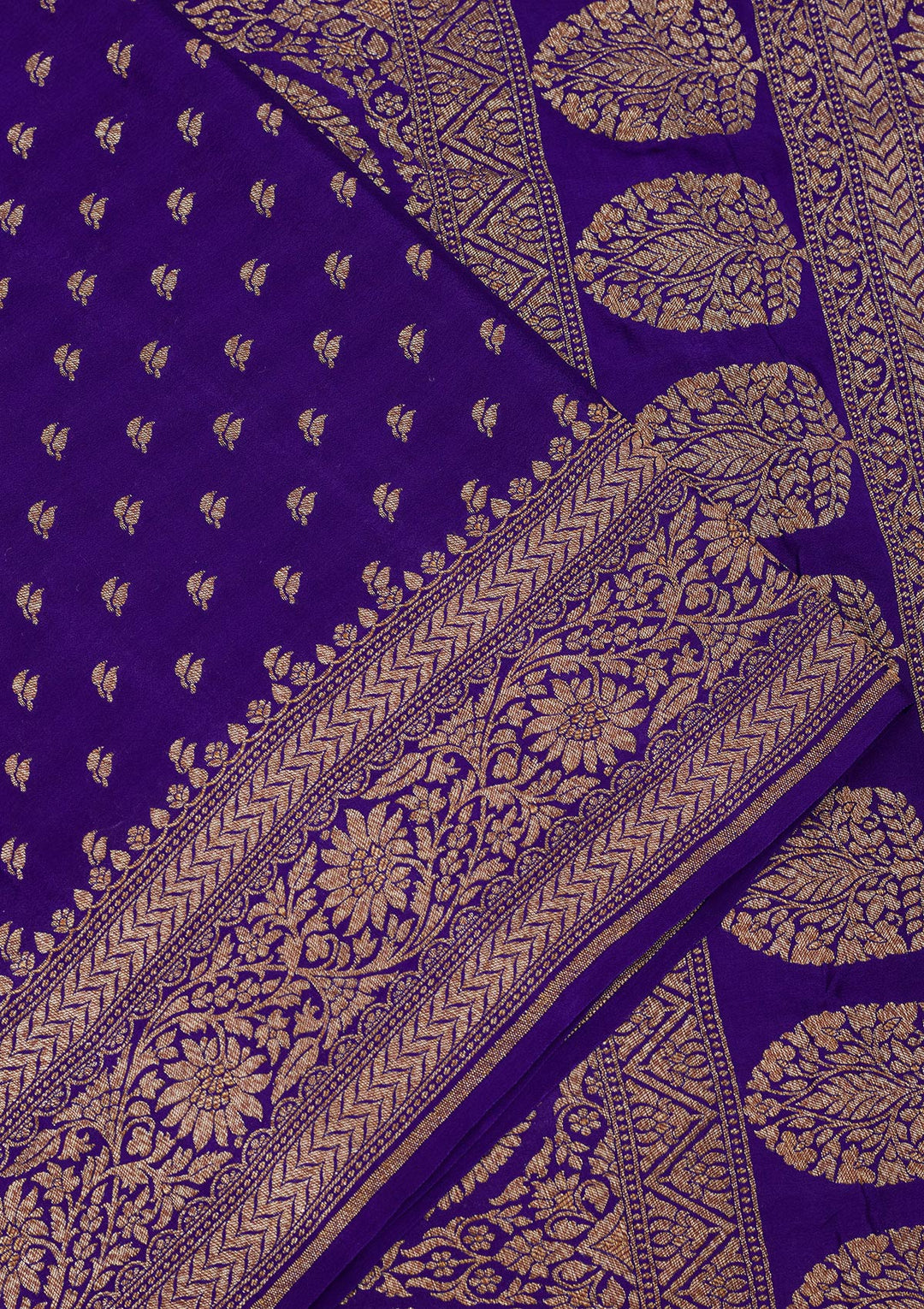 Royal Blue Zariwork Pure Silk Saree