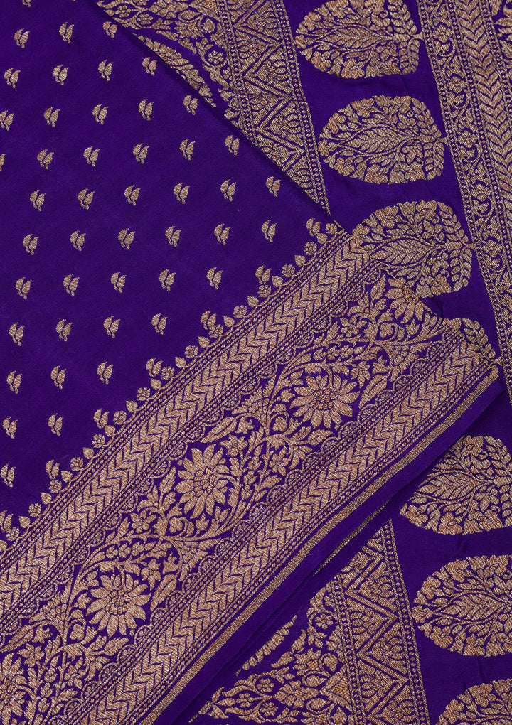 Royal Blue Zariwork Pure Silk Saree