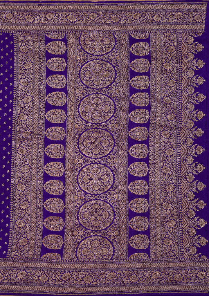 Royal Blue Zariwork Pure Silk Saree