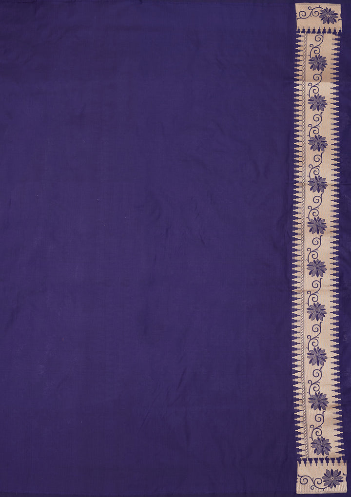 Royal Blue Zariwork Pure Silk Saree