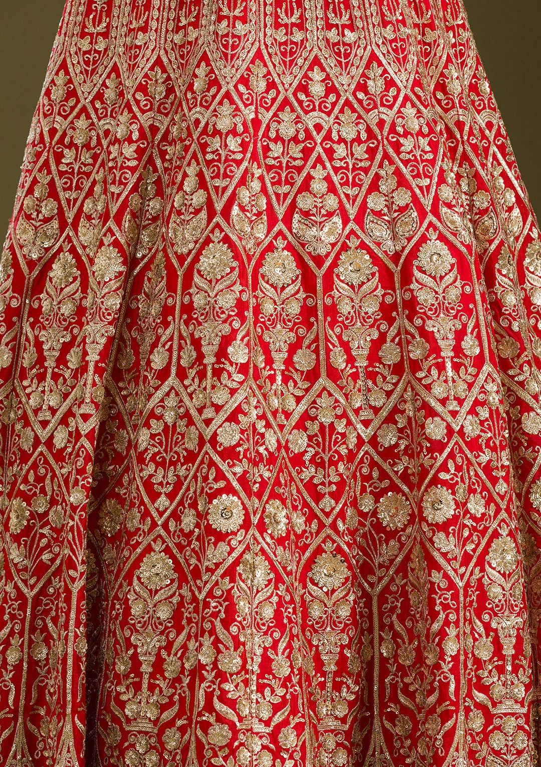 Rust Zariwork Semi Crepe Readymade Salwar Suit