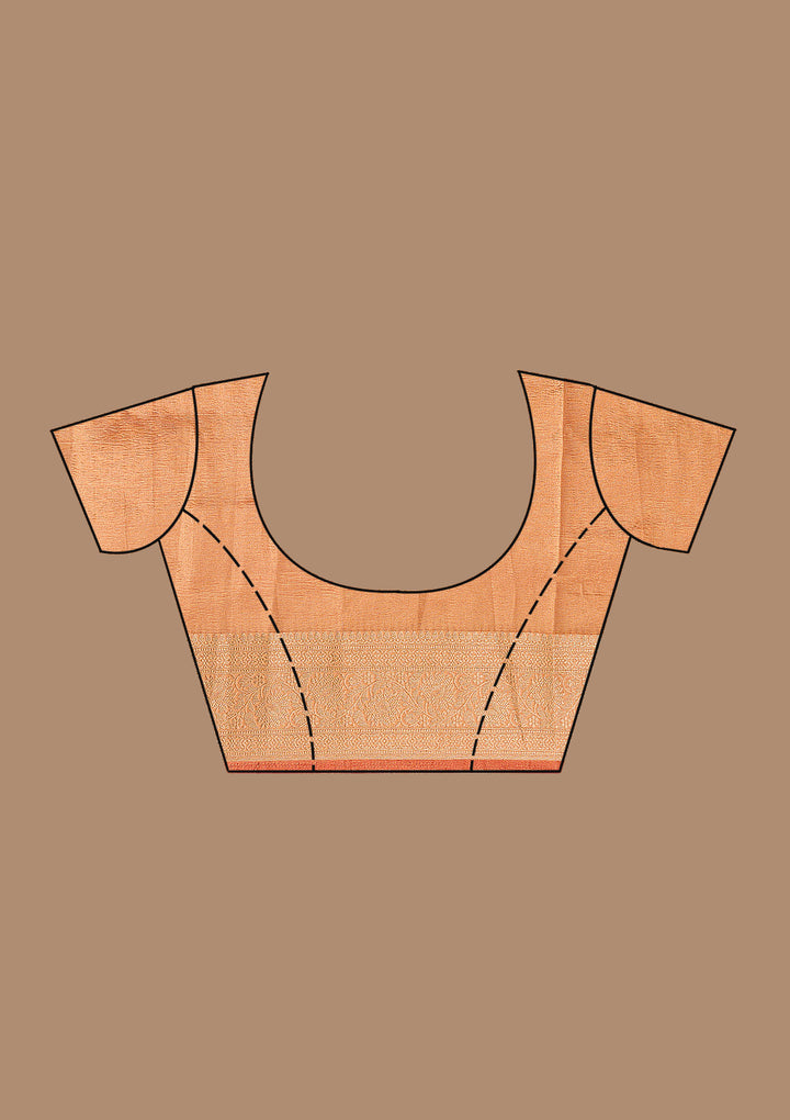 Rust Zariwork Tissue Saree