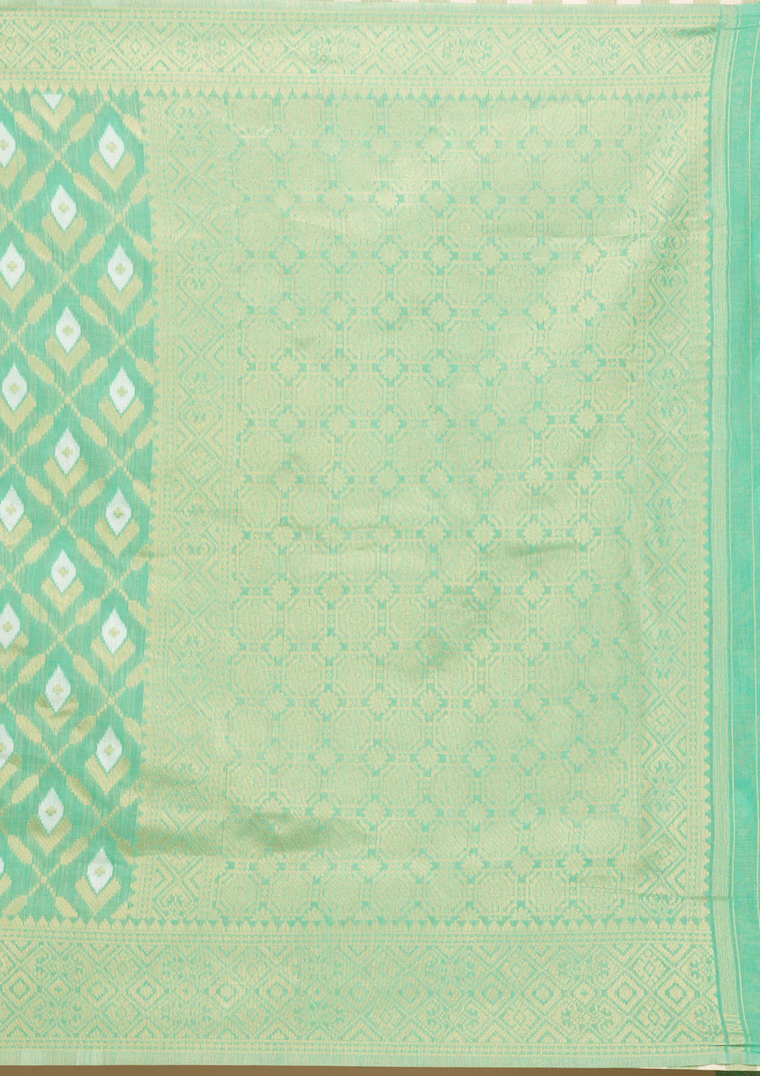 Sea Green Zariwork Art Silk Saree