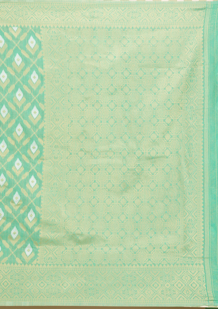 Sea Green Zariwork Art Silk Saree