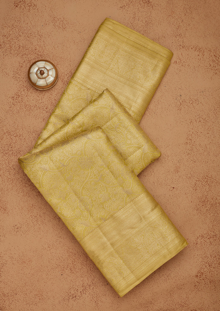 Sea Green Zariwork Pure Silk Saree
