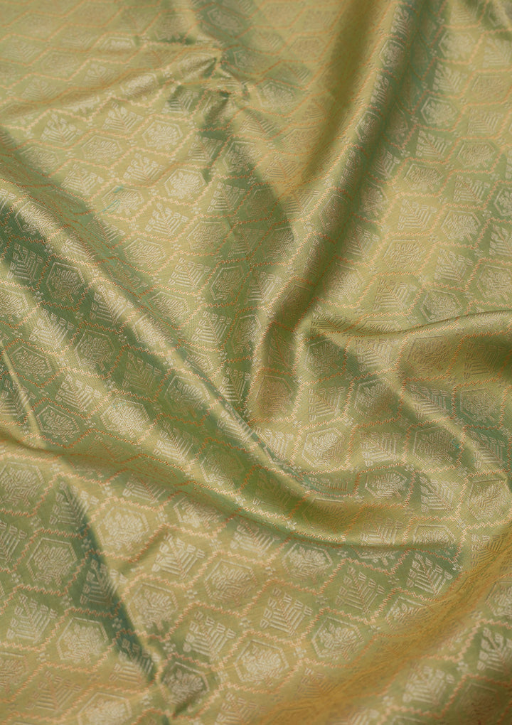 Sea Green Zariwork Pure Silk Saree