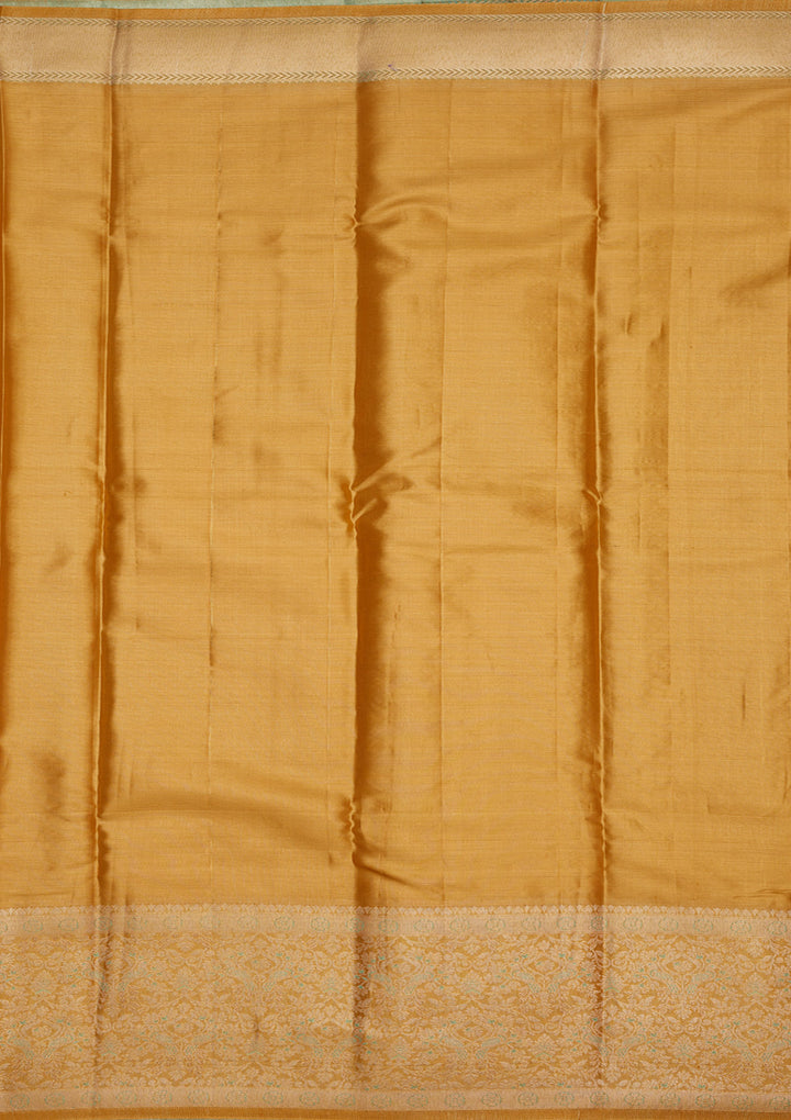 Sea Green Zariwork Pure Silk Saree