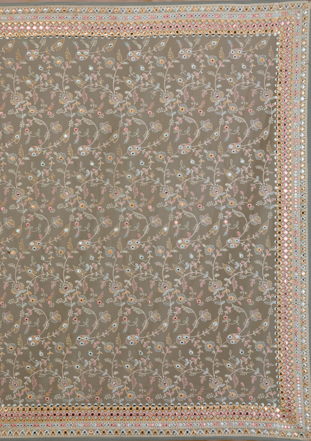 Sea Green Gotapatti Georgette Saree