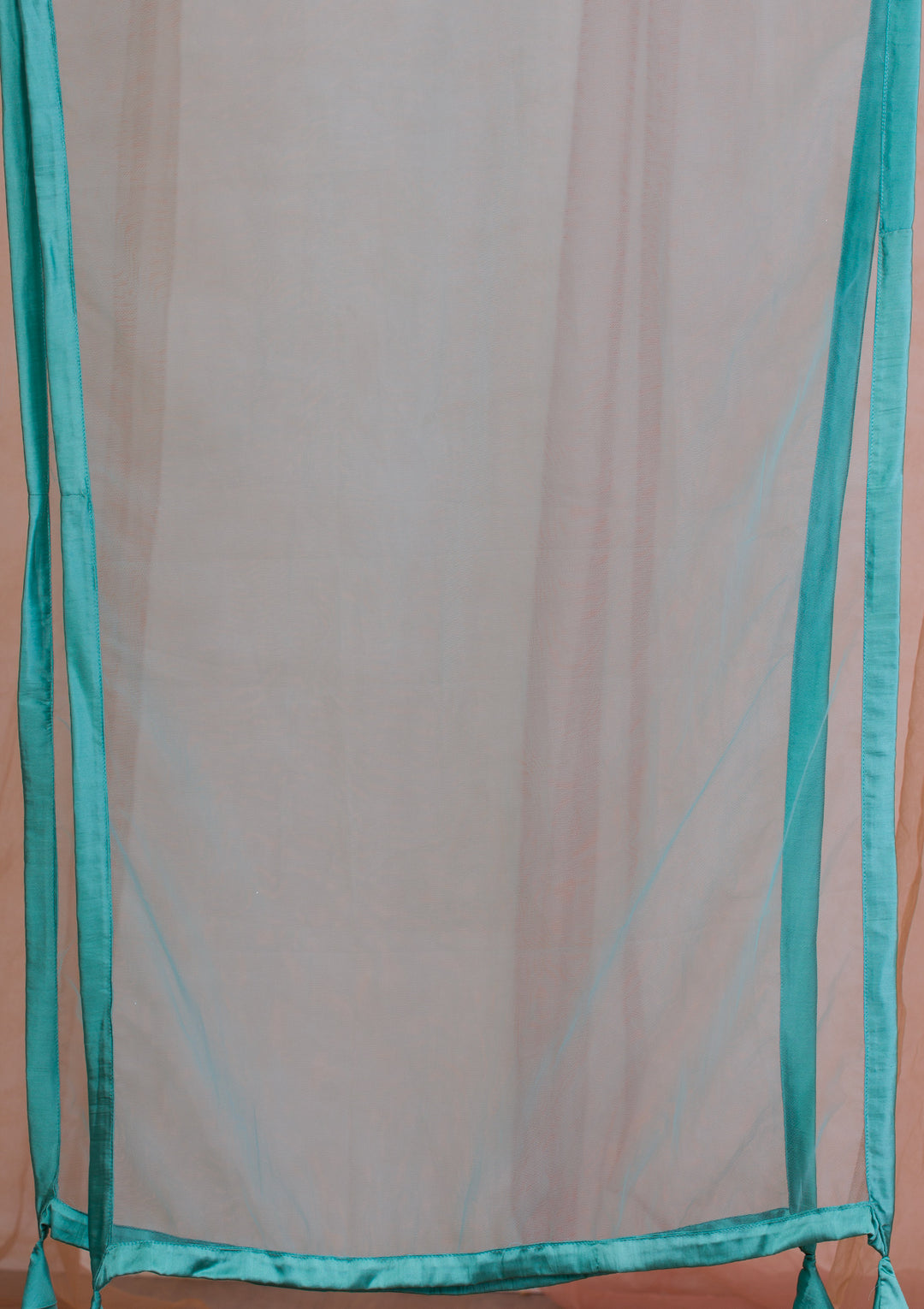 Sea Green Mirrorwork Net Readymade Lehenga