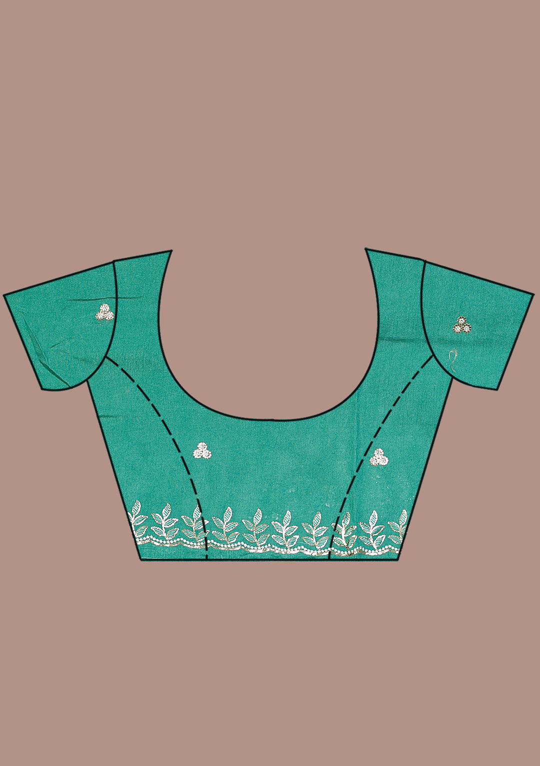 Sea Green Lehriya Printed Semi Crepe Saree