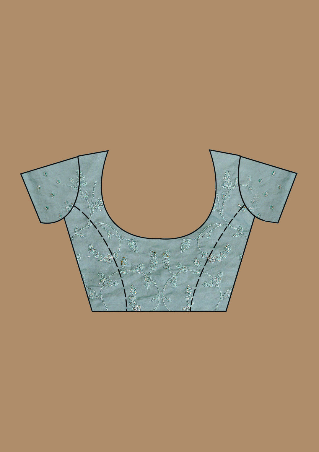 Sea Green Stonework Net Saree