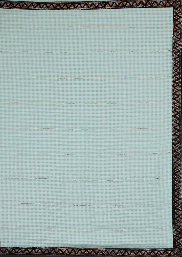 Sea Green Swarovski Georgette Saree