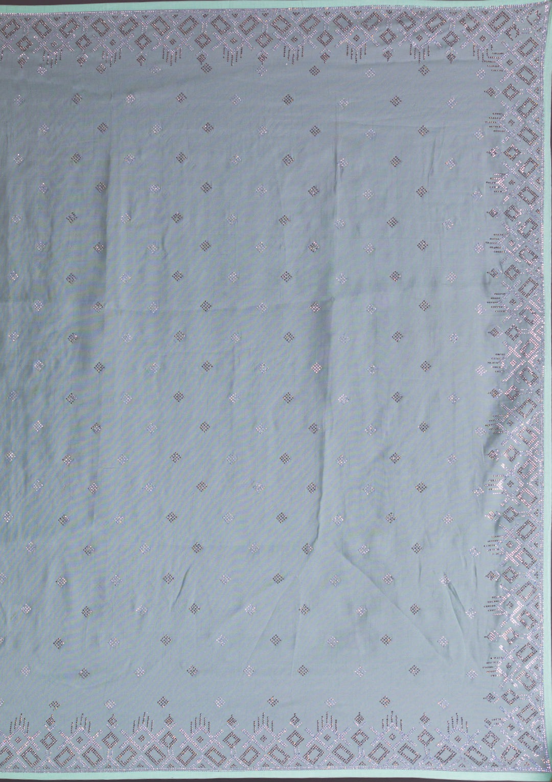 Sea Green Swarovski Satin Saree